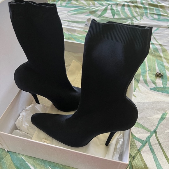 Knife Stretch Stiletto Booties 41 Never Worn - Picture 1 of 8